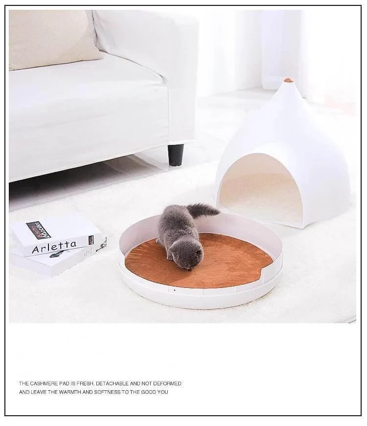 Large Cat House - Water Drop Design Cat Shelter