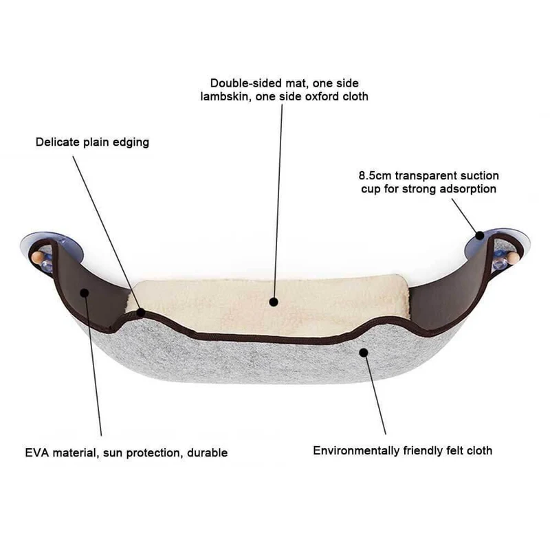 Cat Window Hammock - Cozy Pet Bed for Cats