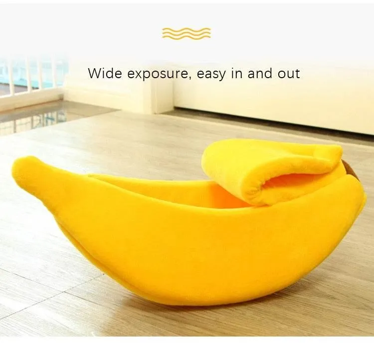Banana Peel Cat House - Cozy Pet Shelter in 4 Colors