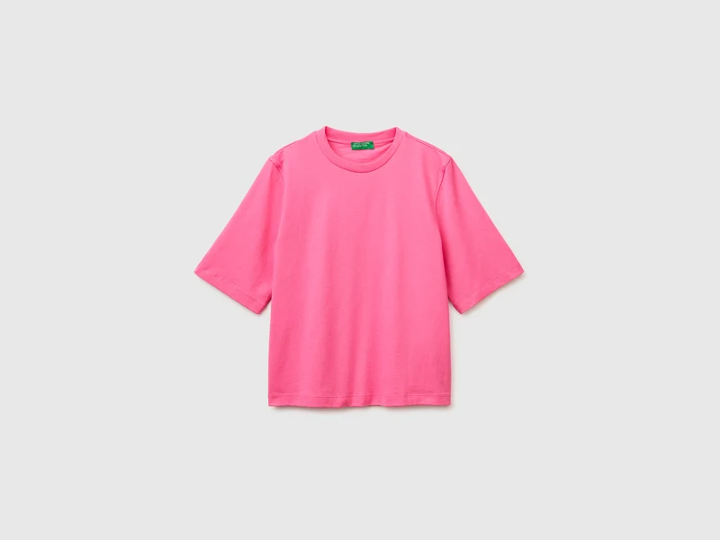 Kastenförmig geschnittenes T-Shirt aus 100 % Baumwolle