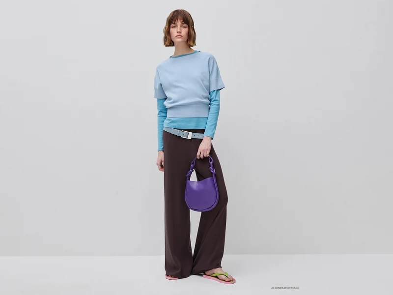 Kurzärmeliger Pullover aus hochwertiger Baumwolle