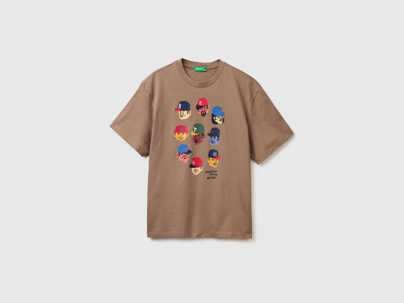 Bedrucktes T-Shirt mit lockerer Passform
