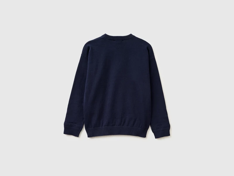 Pullover aus Bio-Baumwolle mit Rundhalsausschnitt