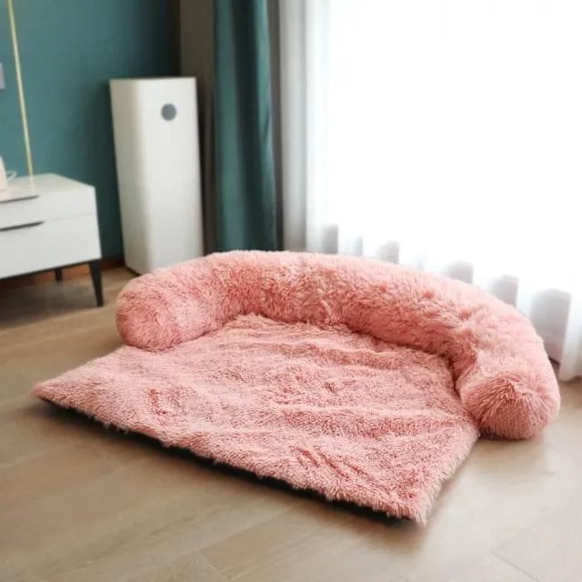 Waterproof Large Plush Pet Sofa Cover - Bed Protector