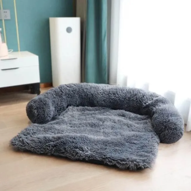 Waterproof Large Plush Pet Sofa Cover - Bed Protector