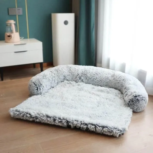 Waterproof Large Plush Pet Sofa Cover - Bed Protector