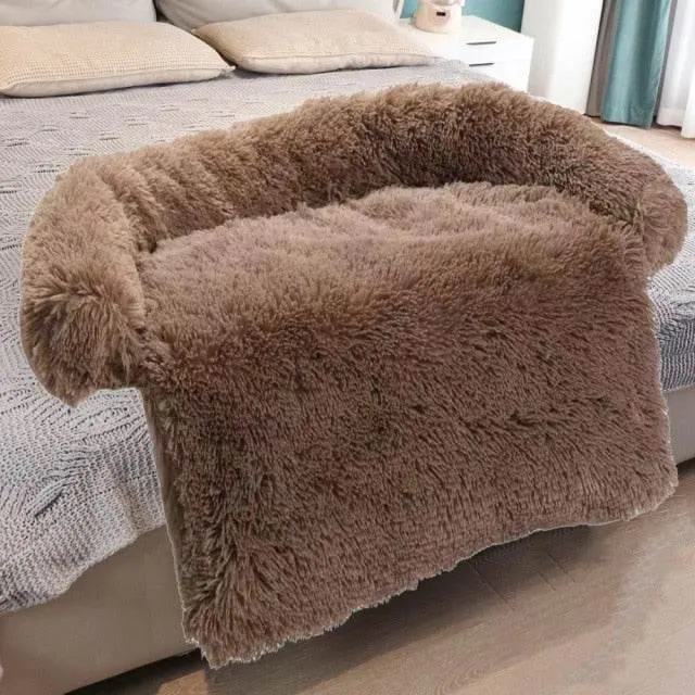 Waterproof Large Plush Pet Sofa Cover - Bed Protector
