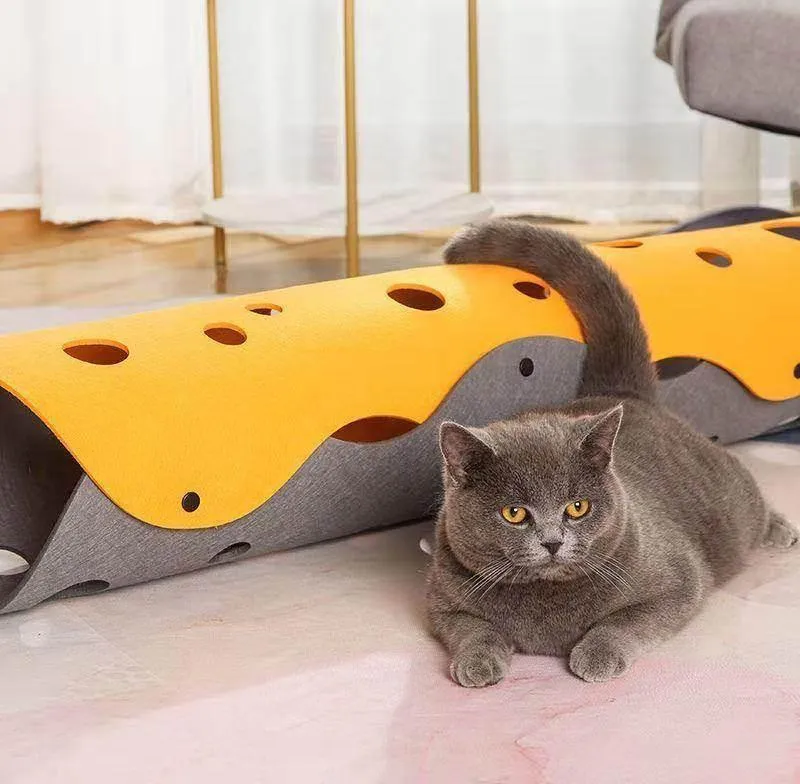 Foldable Cat Tunnel - Interactive Multi-Tunnel Play Toy for Cats