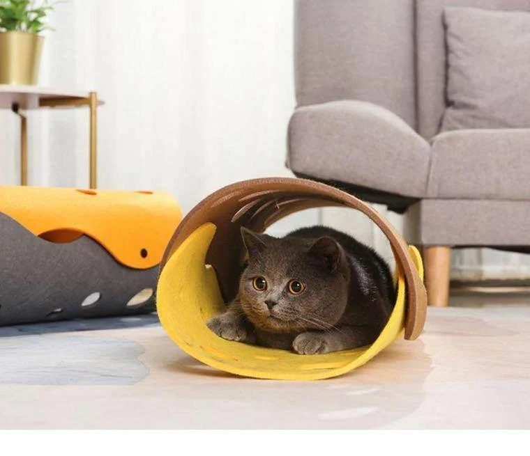 Foldable Cat Tunnel - Interactive Multi-Tunnel Play Toy for Cats