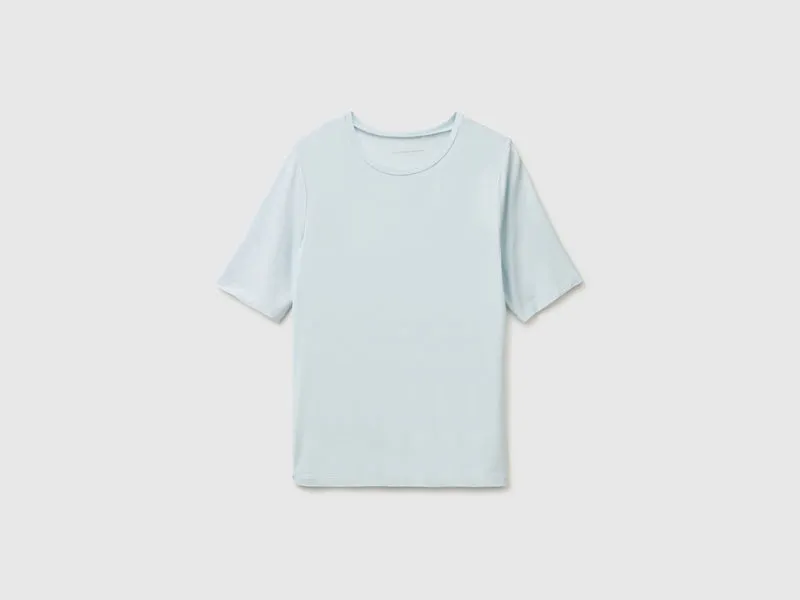 T-Shirt aus Seidenmischgewebe