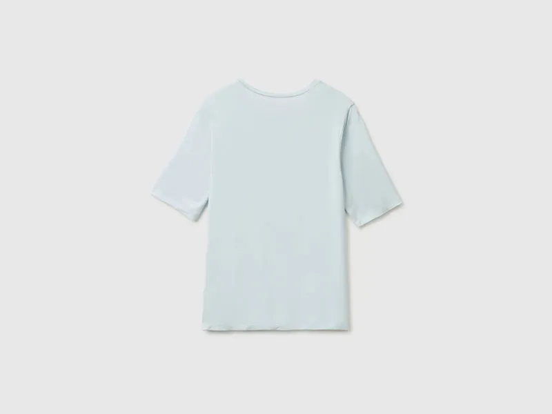 T-Shirt aus Seidenmischgewebe