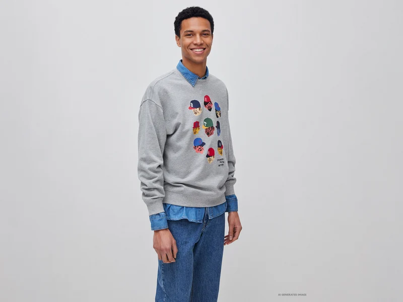 Bedrucktes Sweatshirt in bequemer Passform