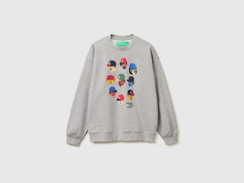 Bedrucktes Sweatshirt in bequemer Passform