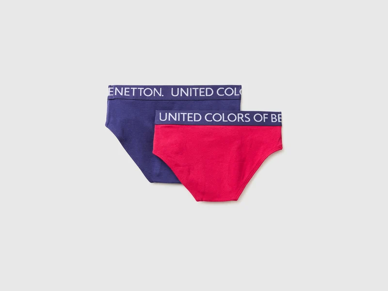 Zwei Slips mit Logo-Gummizug