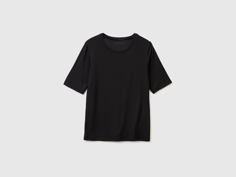T-Shirt aus Seidenmischgewebe