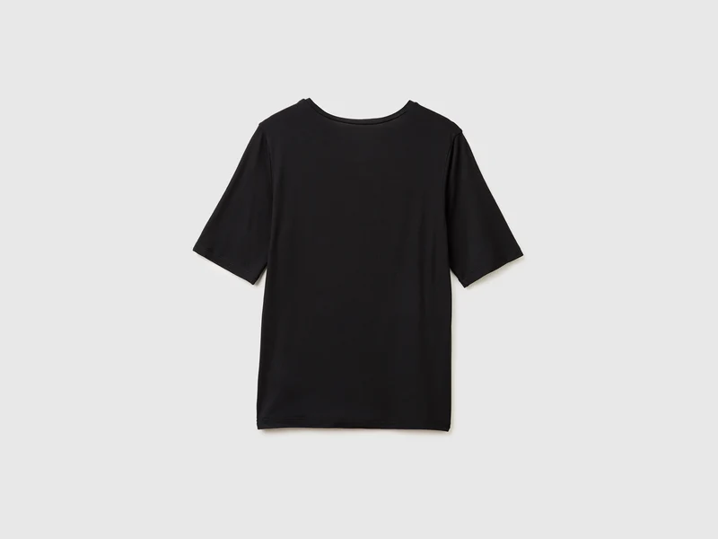 T-Shirt aus Seidenmischgewebe