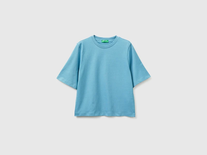 Kastenförmig geschnittenes T-Shirt aus 100 % Baumwolle