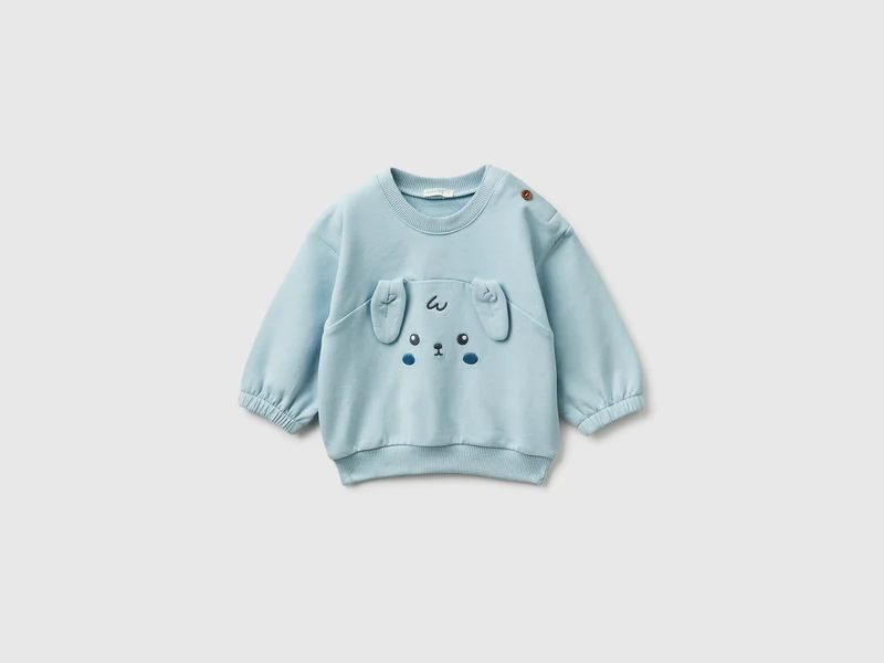 Sweatshirt mit Stickerei und Aufnäher