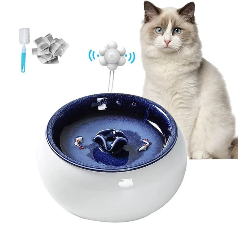 Automatic Pet Water Fountain - Smart Ceramic Dispenser for Cats Dogs