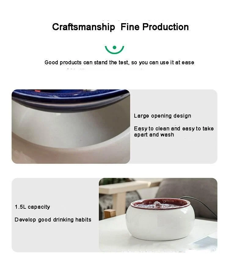 Automatic Pet Water Fountain - Smart Ceramic Dispenser for Cats Dogs