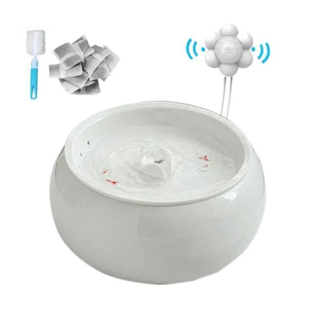Automatic Pet Water Fountain - Smart Ceramic Dispenser for Cats Dogs