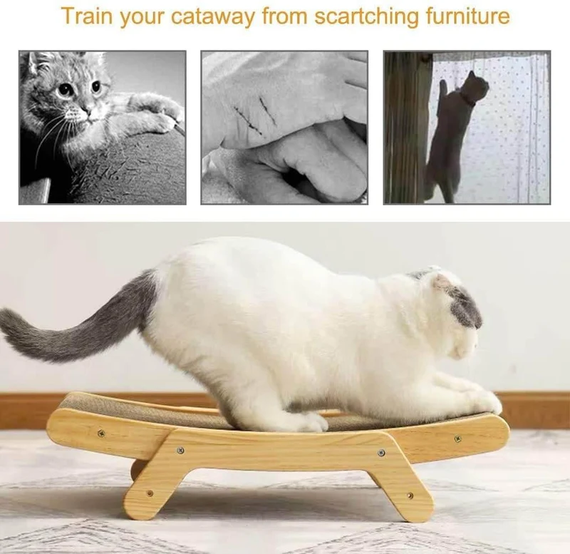 Interactive Cat Scratcher Bed - Playful Lounge for Cats