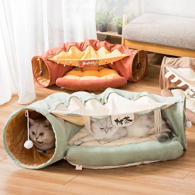 Cat Tunnel Bed - Cozy Hideaway for Cats