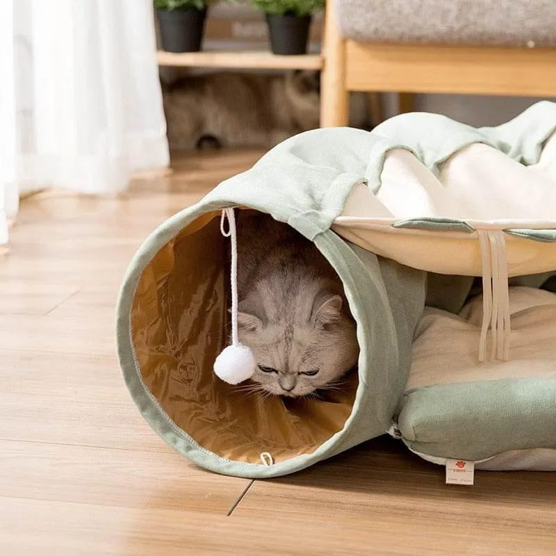 Cat Tunnel Bed - Cozy Hideaway for Cats