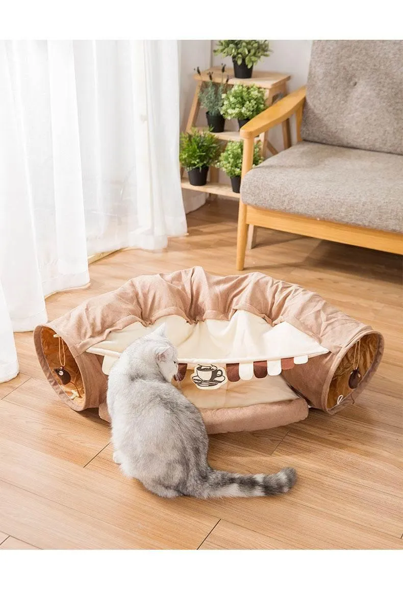 Cat Tunnel Bed - Cozy Hideaway for Cats