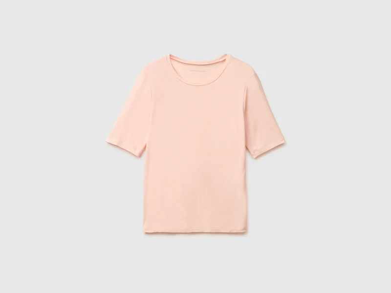 T-Shirt aus Seidenmischgewebe