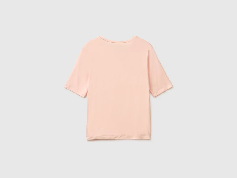T-Shirt aus Seidenmischgewebe