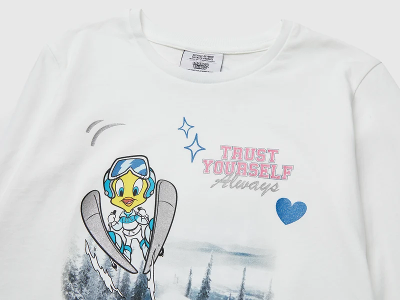 T-Shirt creme Looney Tunes x Olympic Collection