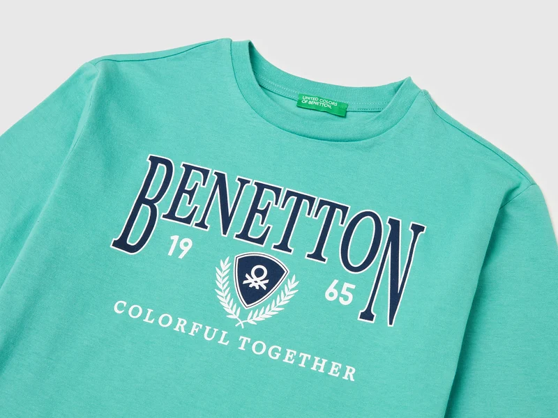Bio-Baumwoll-T-Shirt mit Logodruck