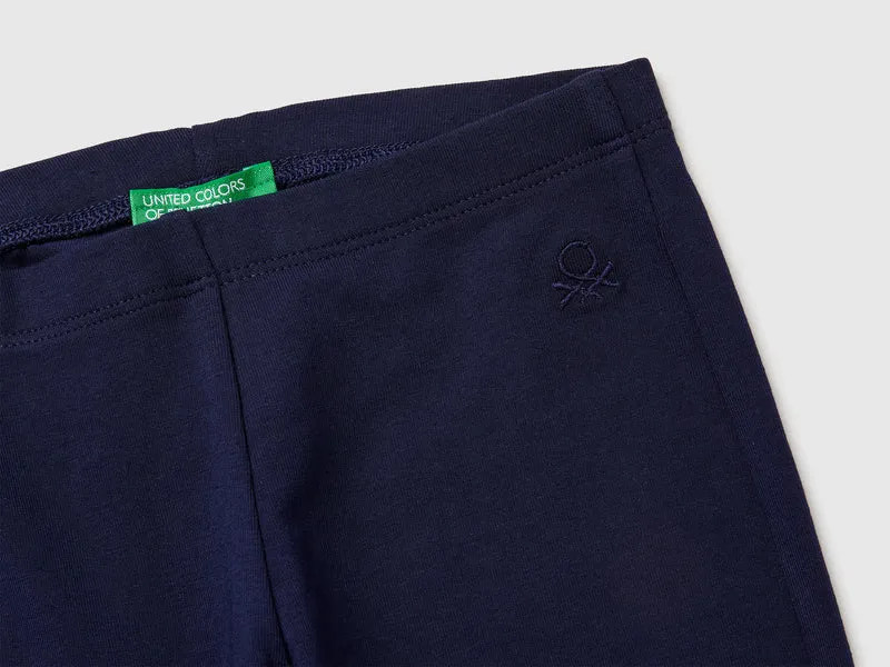 Leggings aus Stretch-Baumwolle mit ausgestelltem Bein