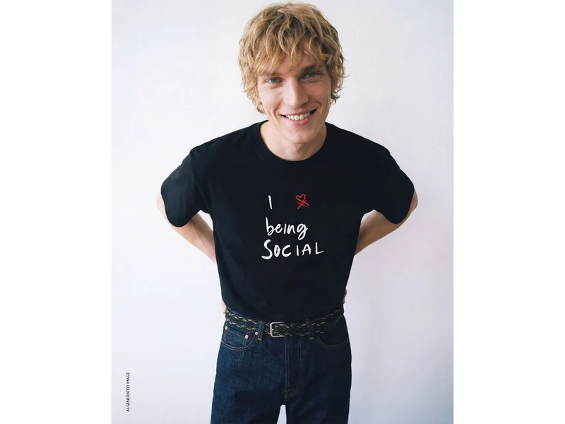T-Shirt aus Bio-Baumwolle mit Slogan-Aufdruck