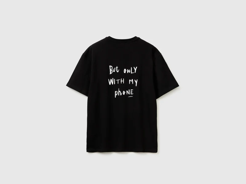 T-Shirt aus Bio-Baumwolle mit Slogan-Aufdruck
