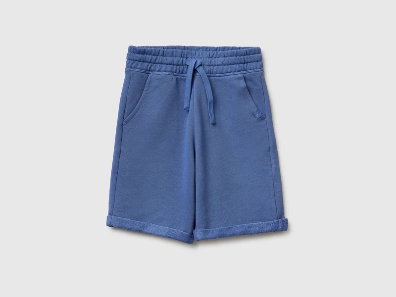 Bermudashorts aus reinem Baumwollfleece