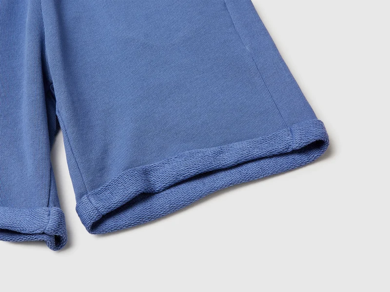 Bermudashorts aus reinem Baumwollfleece