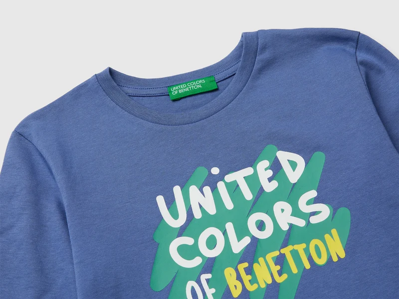 Bio-Baumwoll-T-Shirt mit Logodruck
