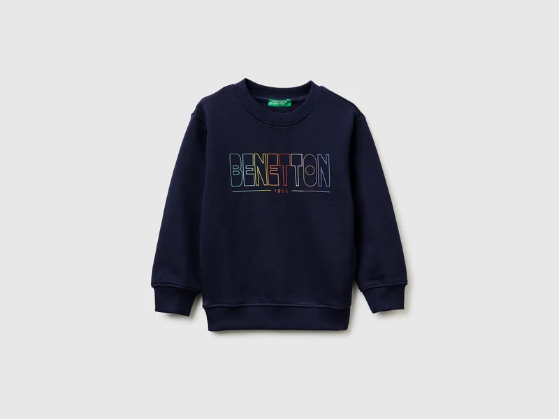 Sweatshirt aus Bio-Baumwolle mit Logodruck