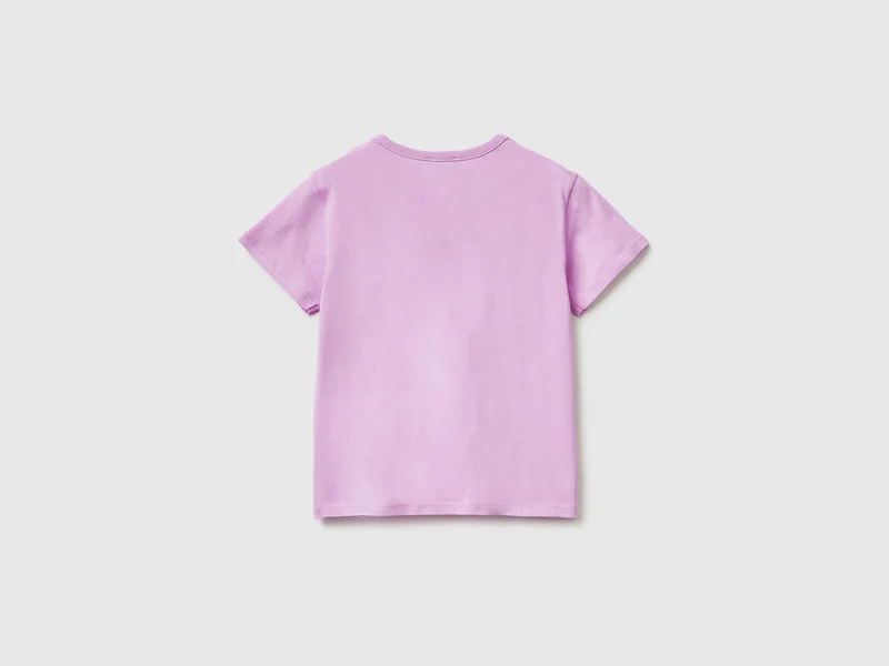 T-Shirt mit Aufdruck und Glitzer