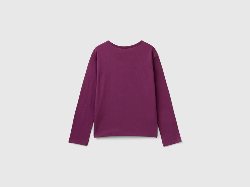 T-Shirt aus warmer Bio-Baumwolle mit Pailletten