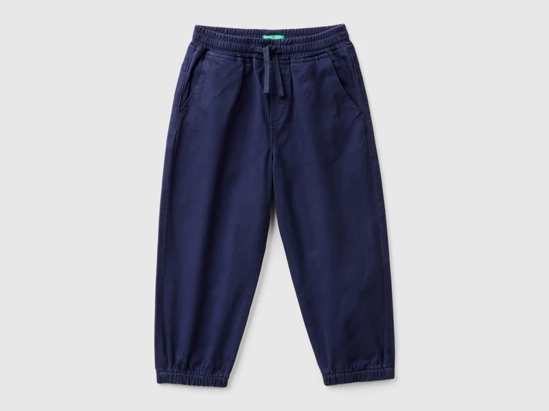 Jogginghose aus elastischer Baumwolle mit Kordelzug