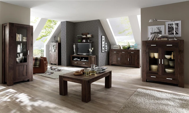TV Schrank Eiche massiv Räucheröl-Optik Braxton