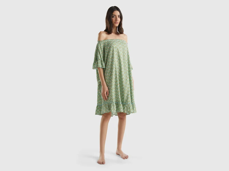 Kaftan mit Blumendruck