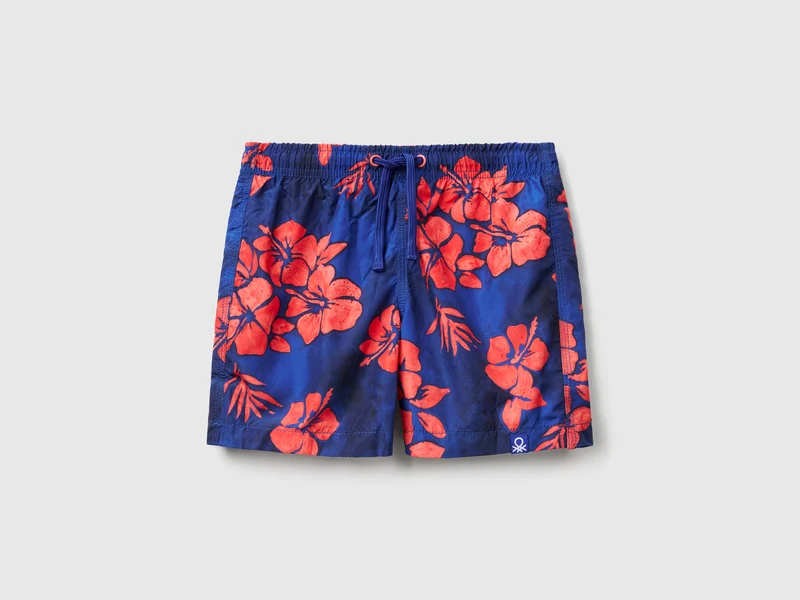 Gemusterte Badeshorts aus Nylon