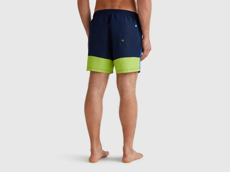 Farbblock-Badeshorts