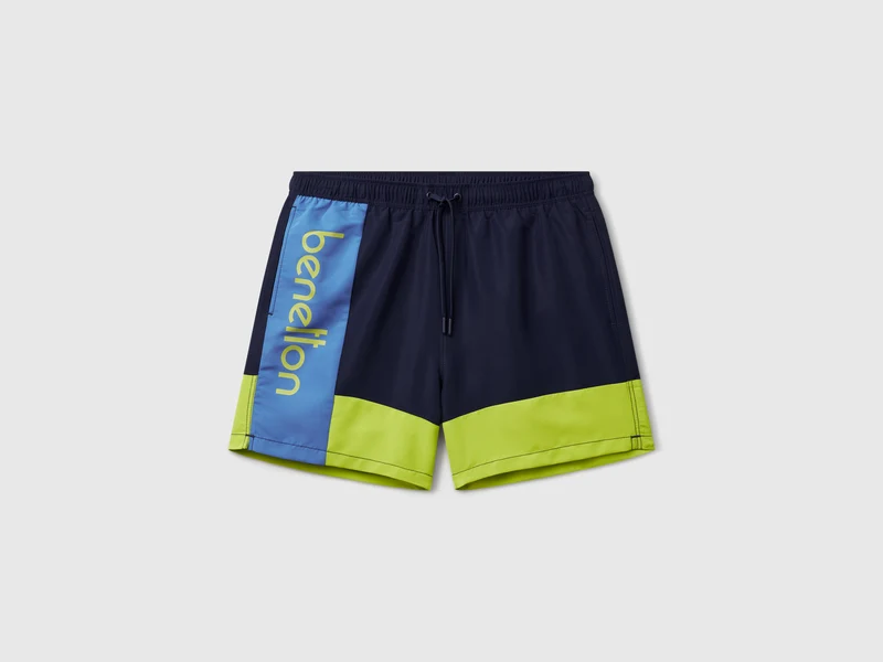 Farbblock-Badeshorts