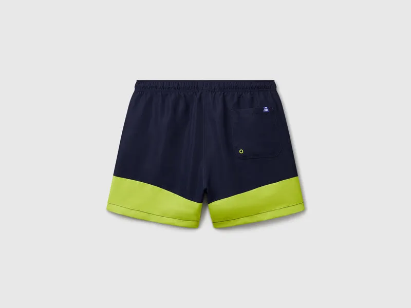 Farbblock-Badeshorts