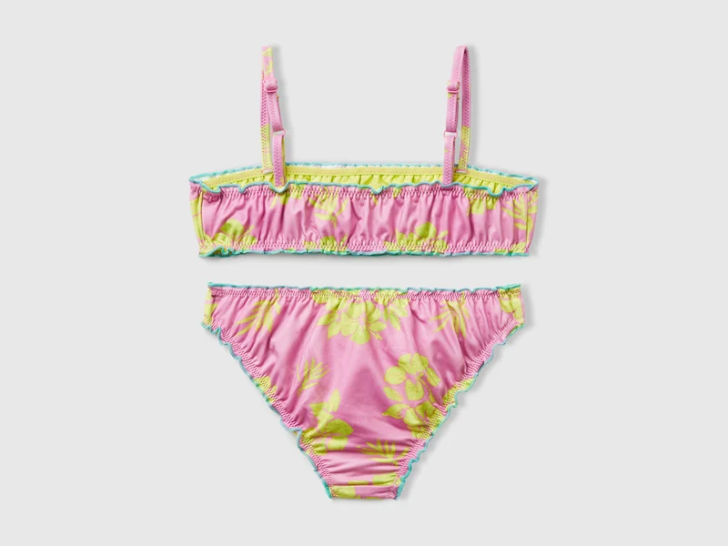 Strandbikini mit Blumendruck